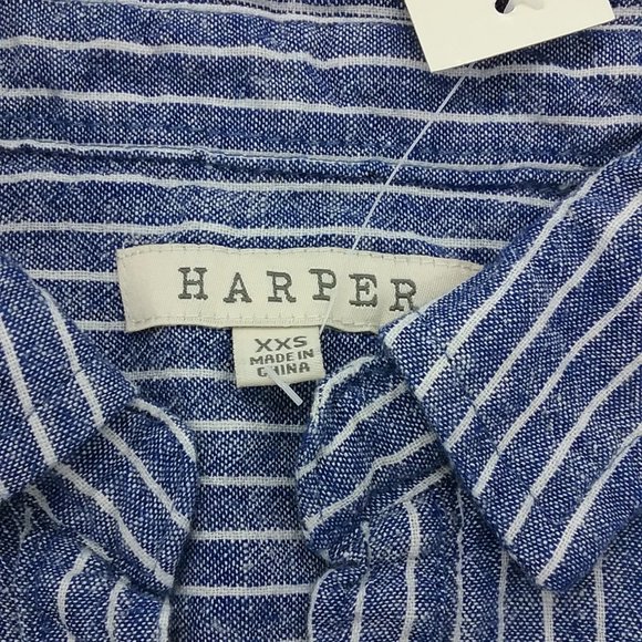 Francesca's Talia Striped Chambray Shift Dress - Picture 11 of 16